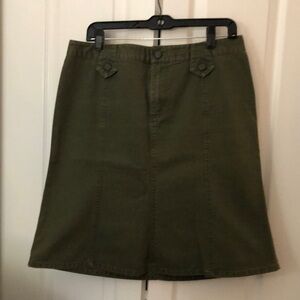 Mid Weight Cotton Twill Bias Cut Skirt